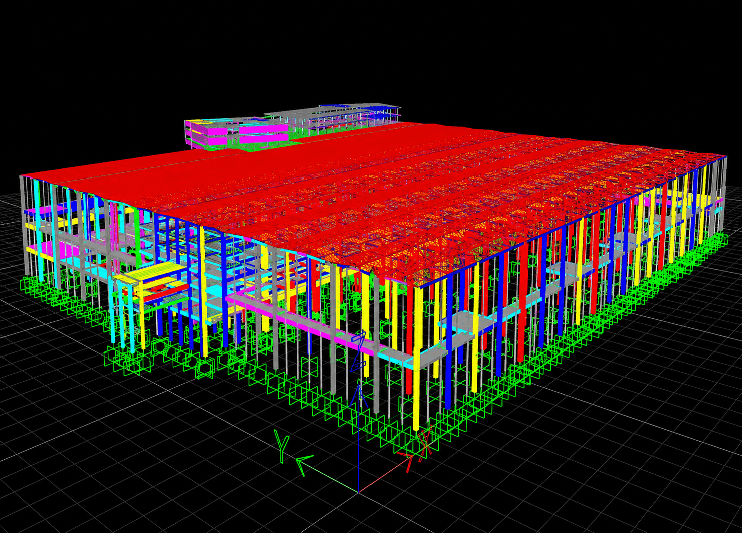 Oxagon Terminal Main Warehouse Structural Modeling